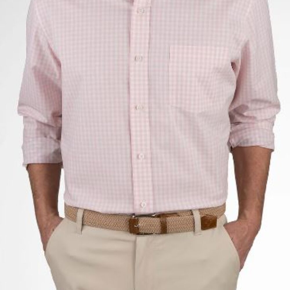 Tailor Vintage~ Mens~Pink & White Gingham~Button Down~Long Sleeve *NWOT*